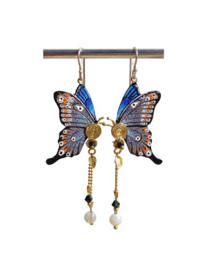 Butterfly Earrings Budapest - Handcrafted - Jewelry Art by Mim - Mitzie Mee Shop EU
