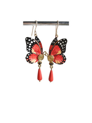 Purple Butterfly Earrings Madrid - Handcrafted - Jewelry Art by Mim - Mitzie Mee Shop