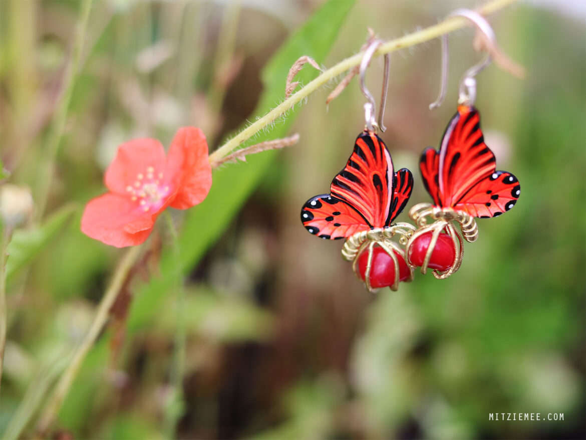 Handgefertigte Schmetterlings-Ohrringe - Fair Fashion aus Thailand