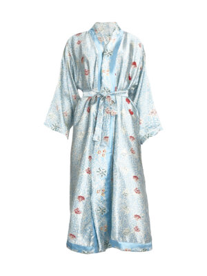 Light Blue Silk Robe - Ketut Riyani - Fair Fashion from Bali - Mitzie Mee Shop EU