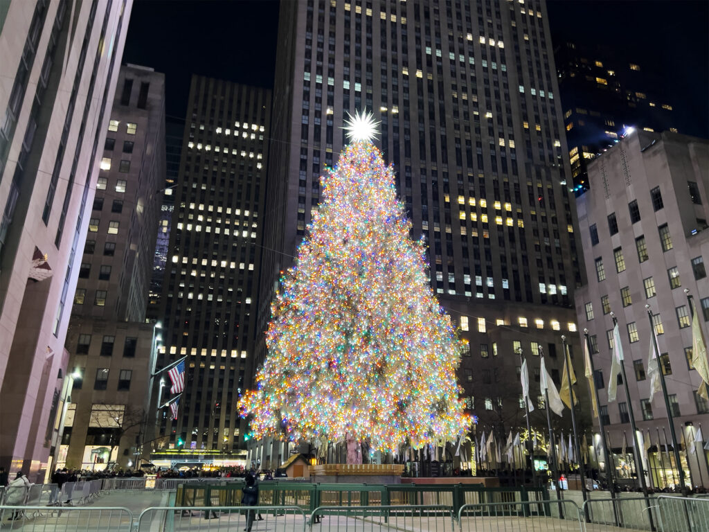 New York – Der Weihnachtsbaum am Rockefeller Center