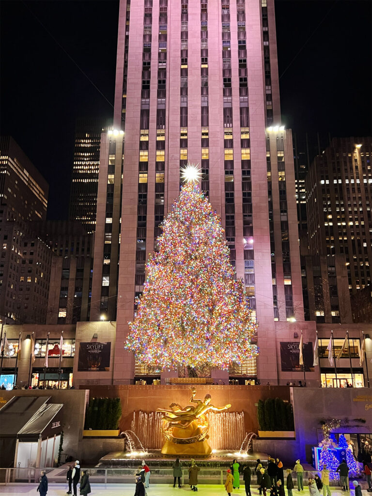 New York – Der Weihnachtsbaum am Rockefeller Center