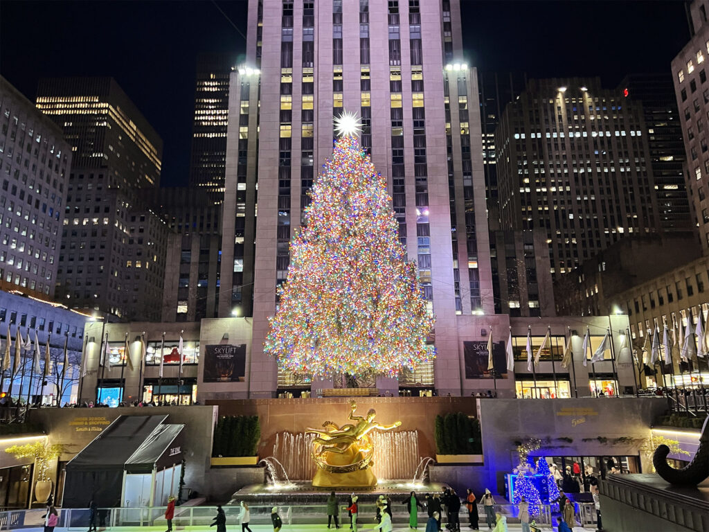 New York – Der Weihnachtsbaum am Rockefeller Center