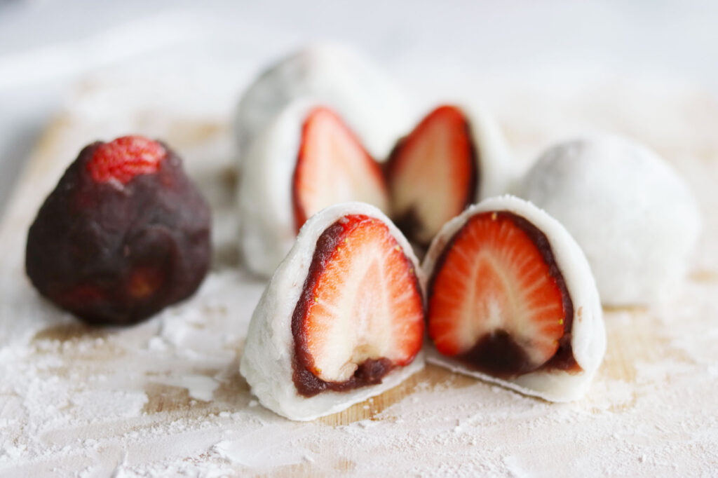 Rezept: Ichigo Daifuku – Mochi mit frischen Erdbeeren