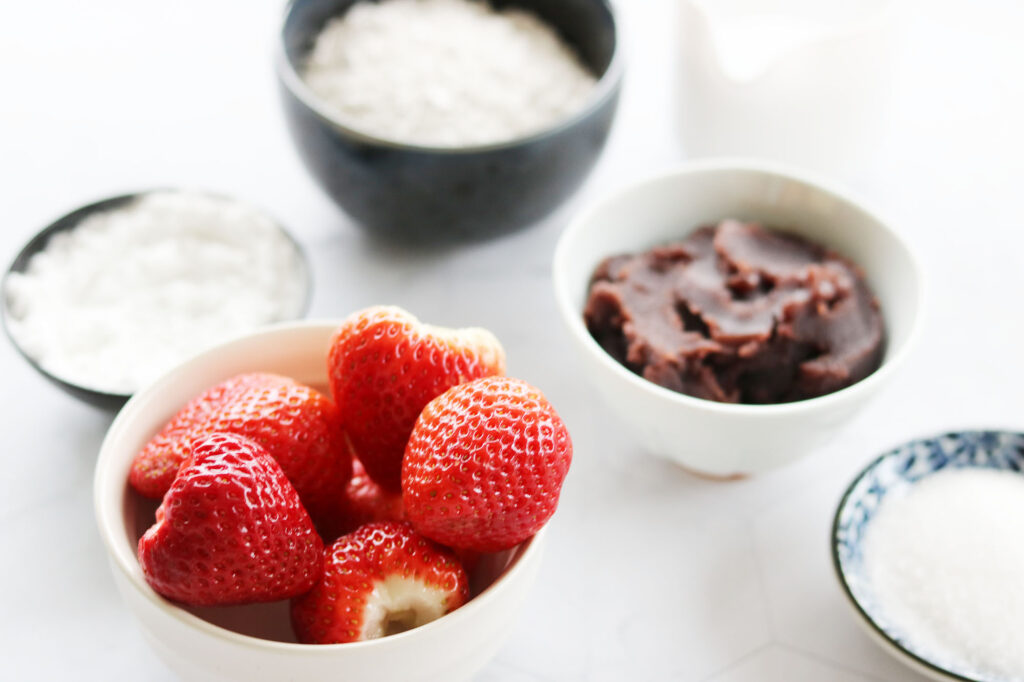 Rezept: Ichigo Daifuku – Mochi mit frischen Erdbeeren