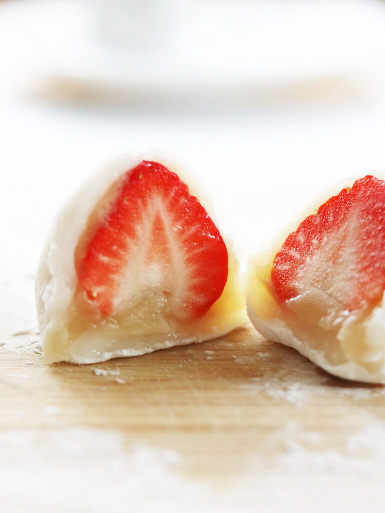 Rezept: Ichigo Daifuku – Mochi mit frischen Erdbeeren