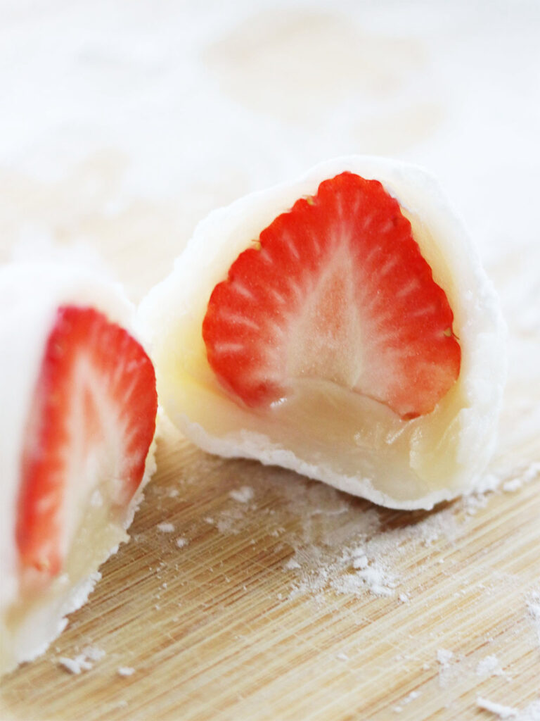 Rezept: Ichigo Daifuku – Mochi mit frischen Erdbeeren